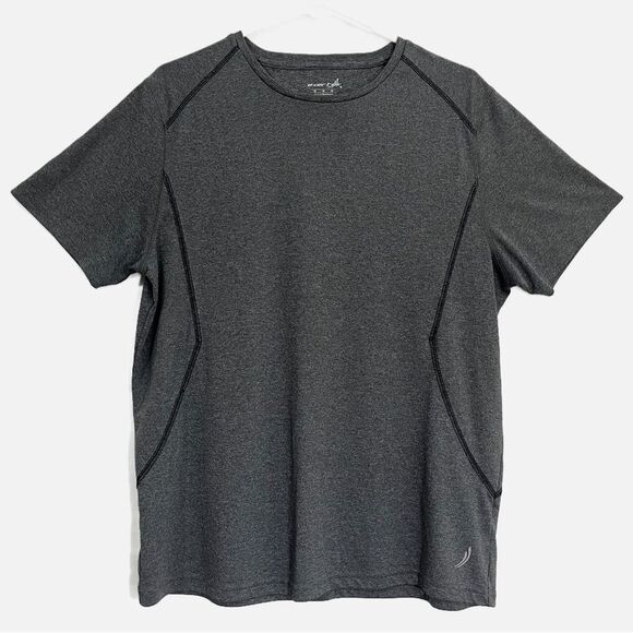 Exertek Men’s Athletic Wicking Dry Fit Gray T-Shirt Size Medium - Picture 1 of 7